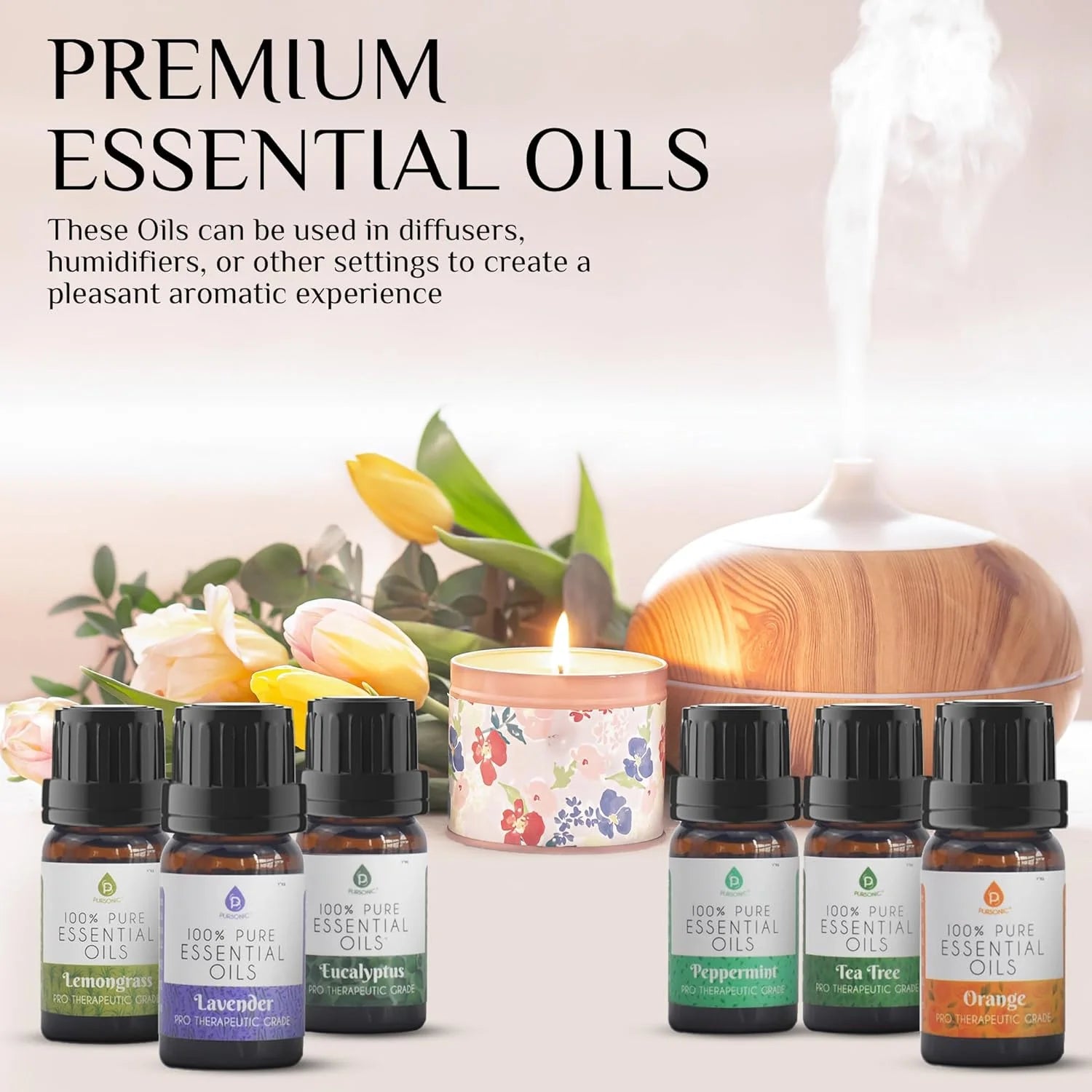 Essential Oils Set - Top 6 Aromatherapy Blends Gift Set - 10Ml 100% Pure Essential Oils for Diffusers